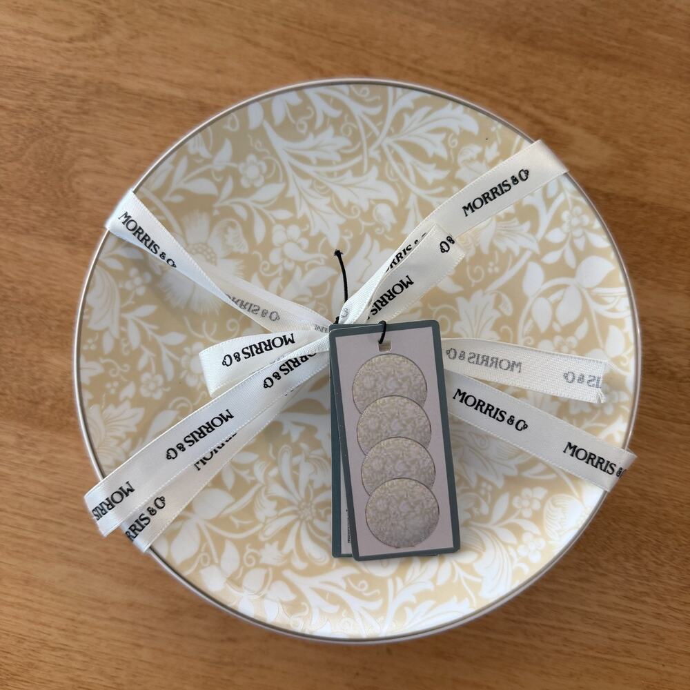 William Morris & Co Compton Appetizer Plates 6.5” Set of 4 Fine China Floral